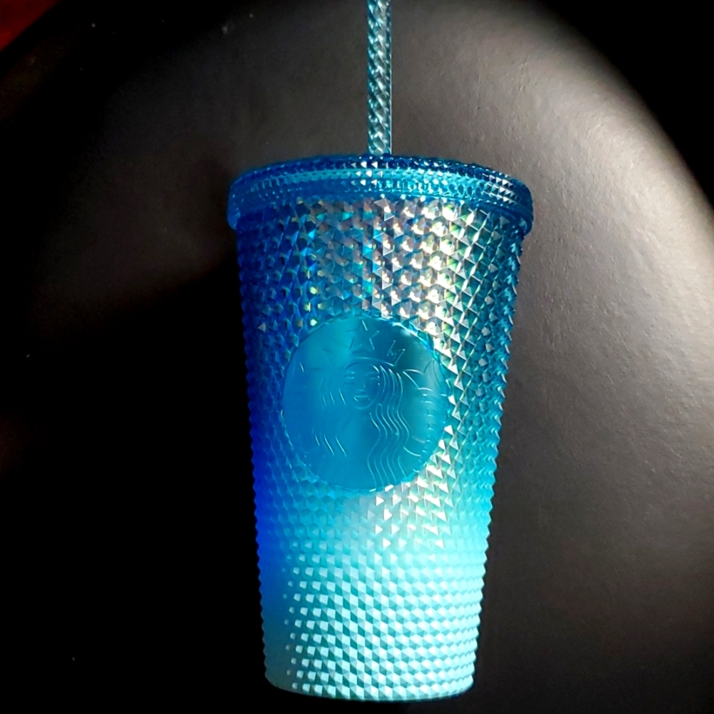 Starbucks 2023 Glacier Blue Hombre Studded 16 oz Tumbler Cup New